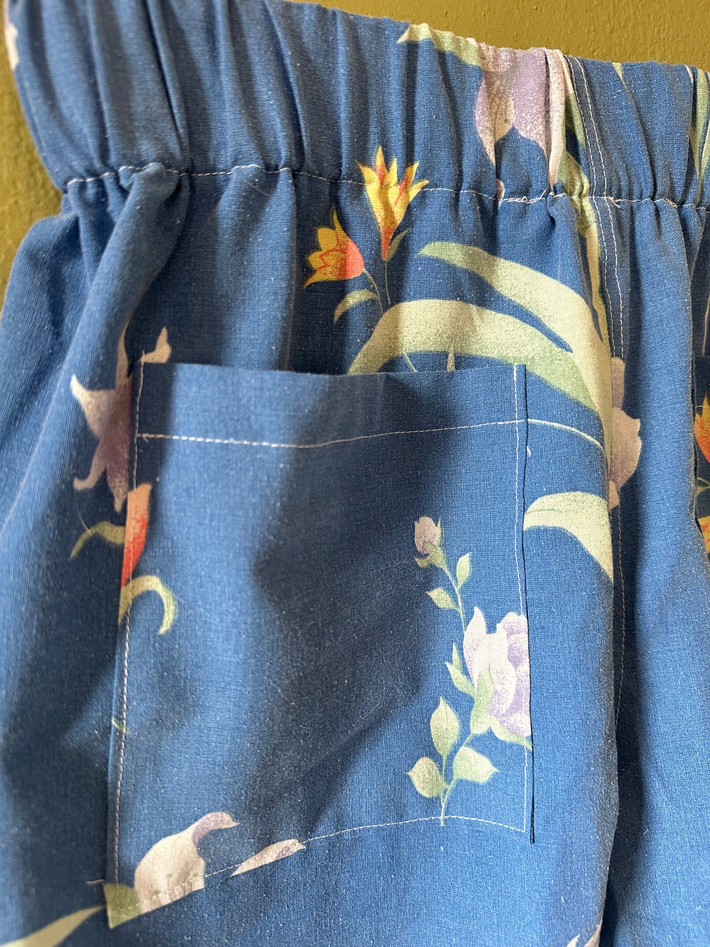 Blue Floral Shorts