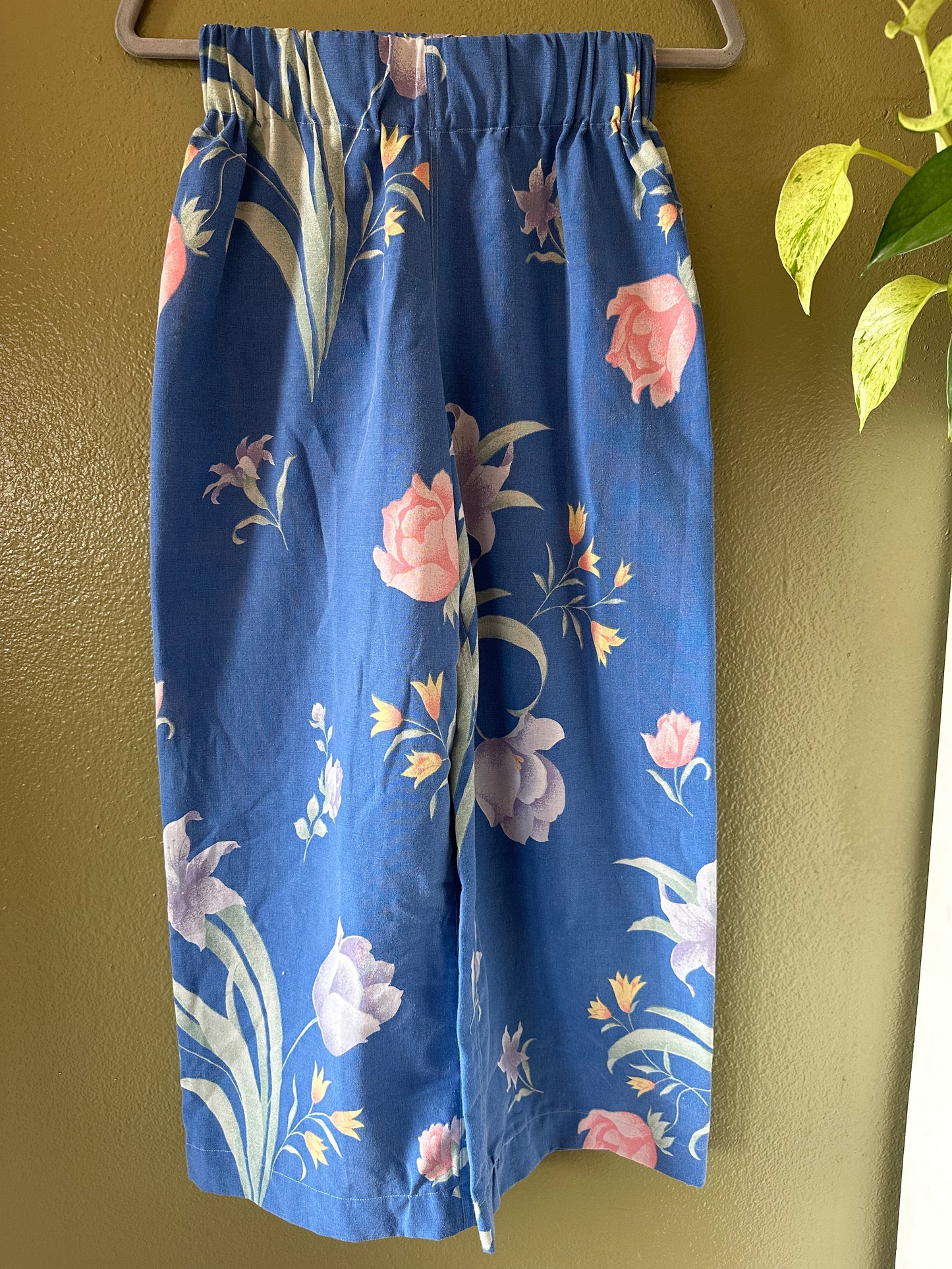 Blue Floral Pants