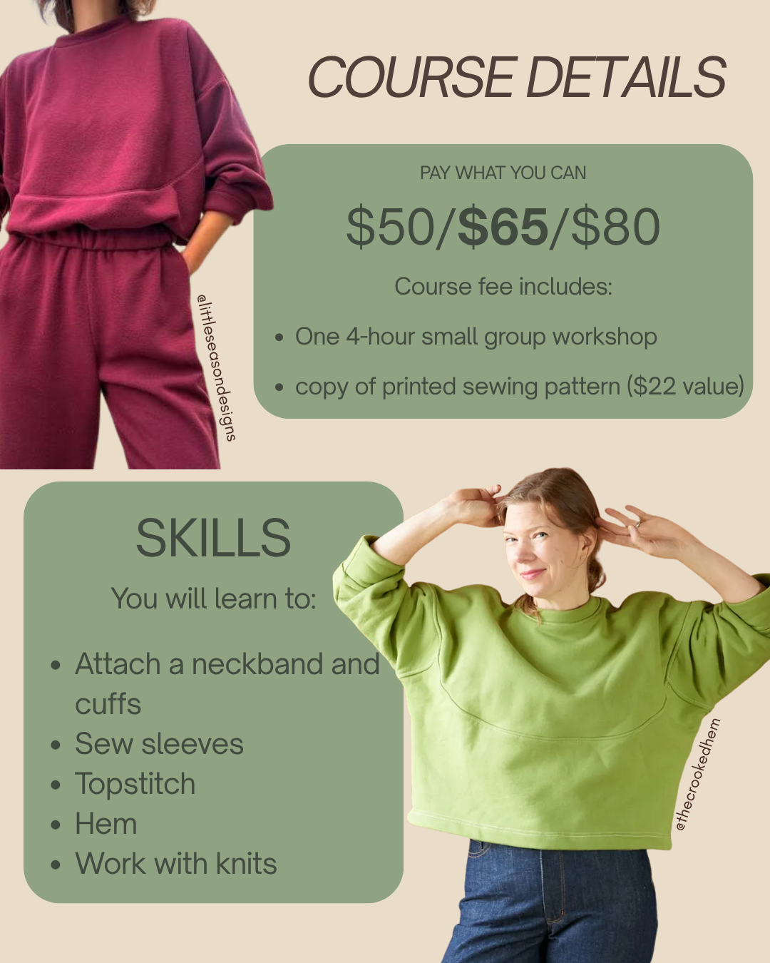 Sweatshirt Workshop | Confident Beginner