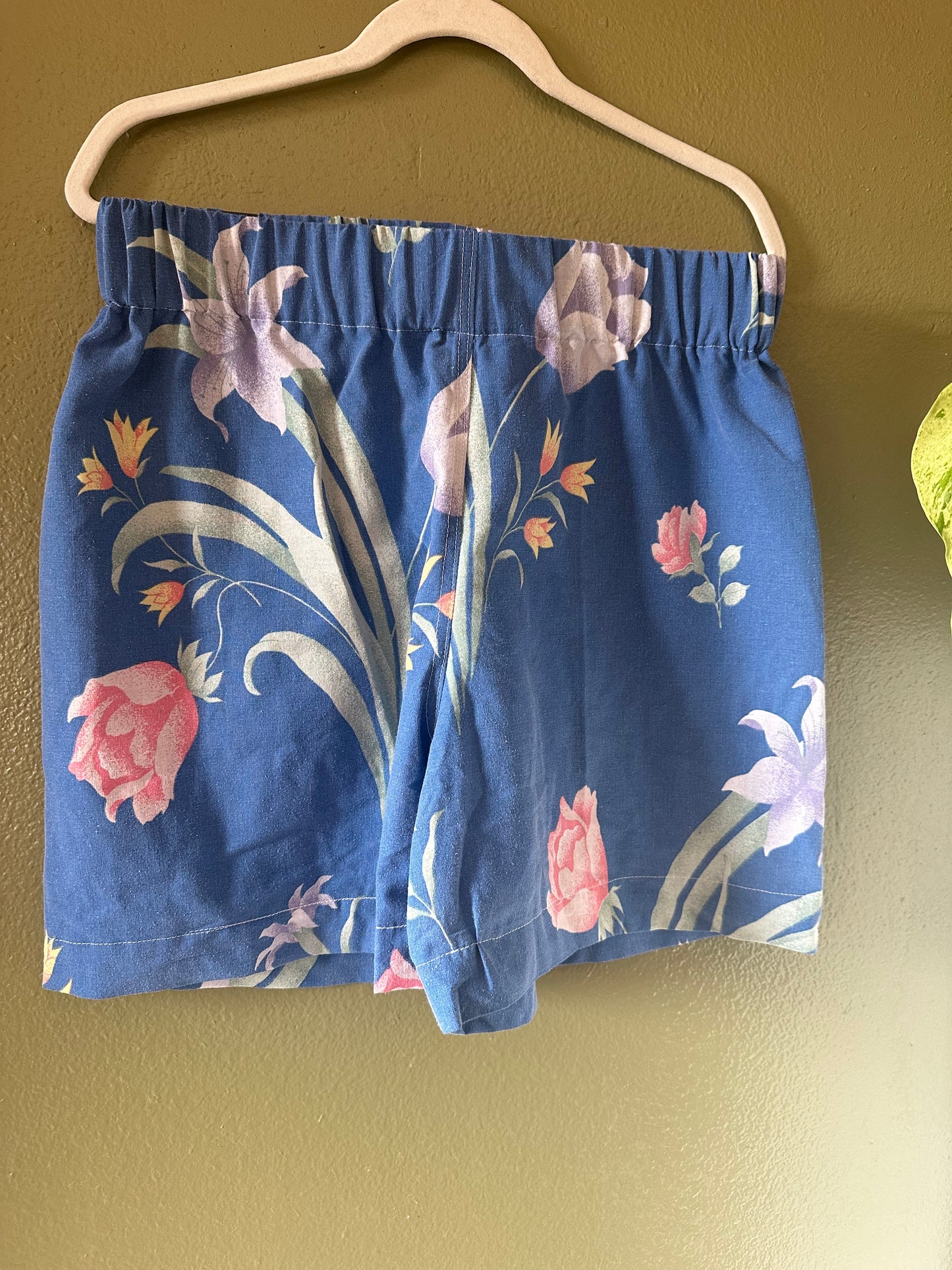 Blue Floral Shorts