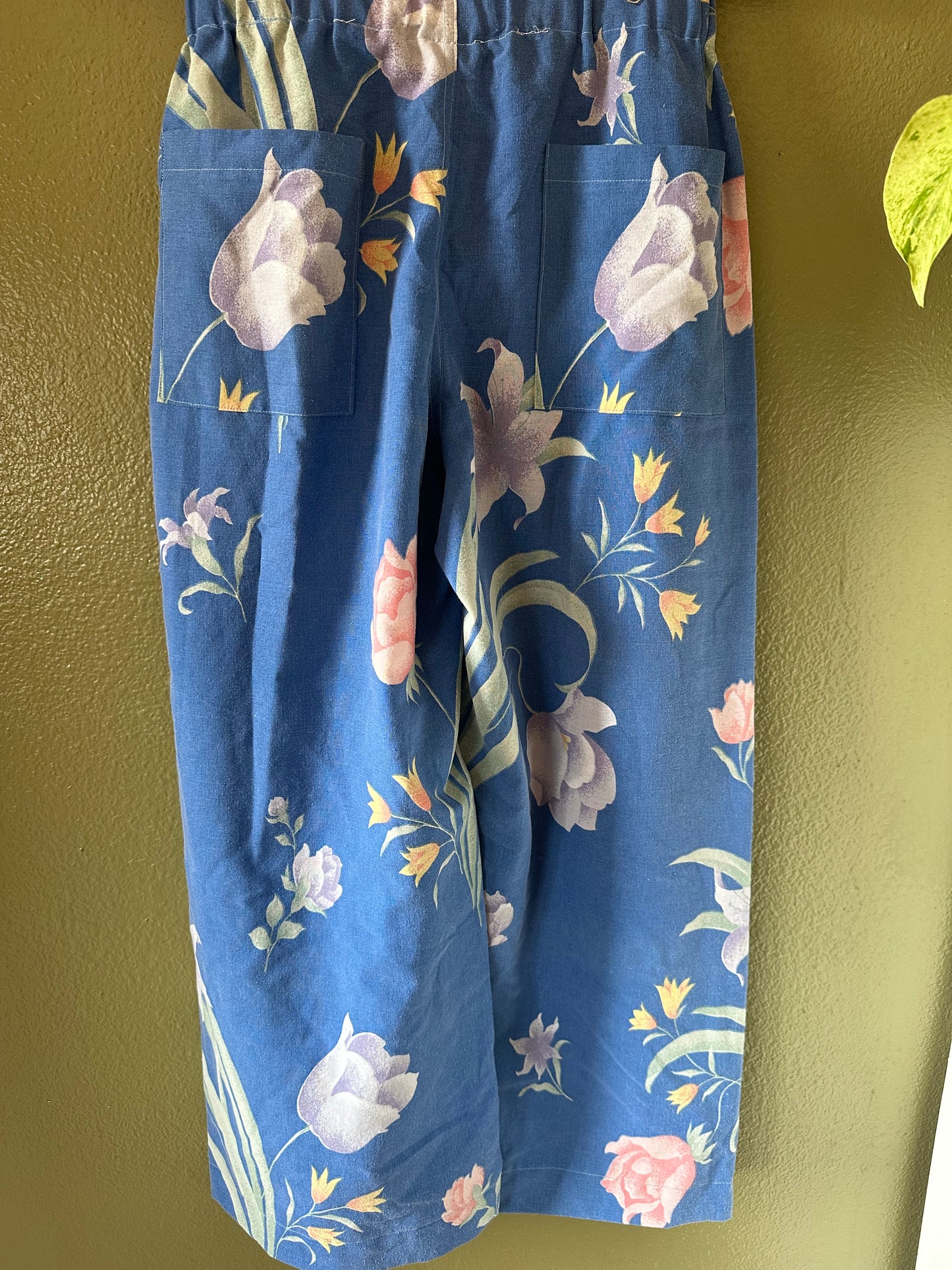 Blue Floral Pants