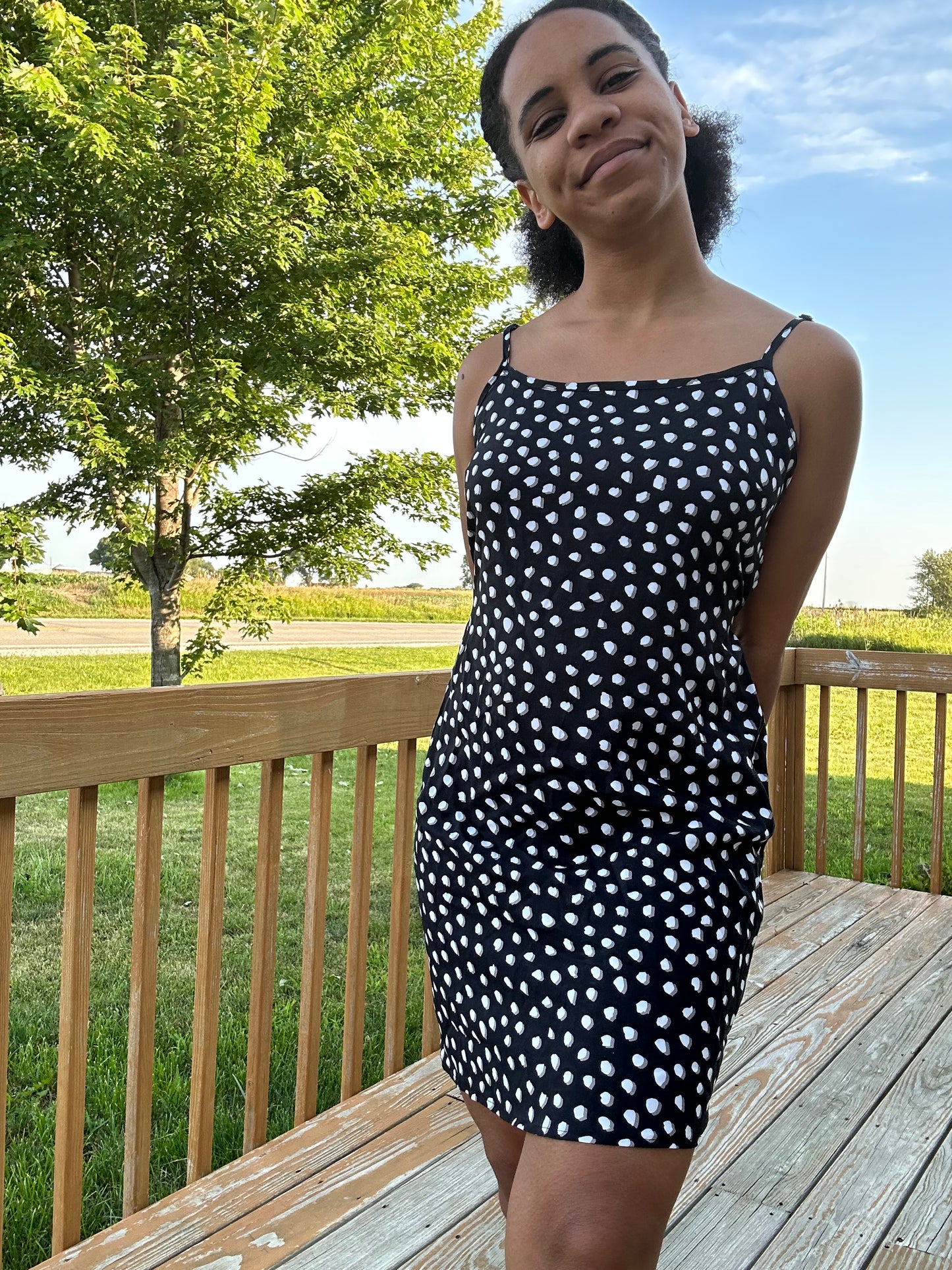 Dotted Slip Dress