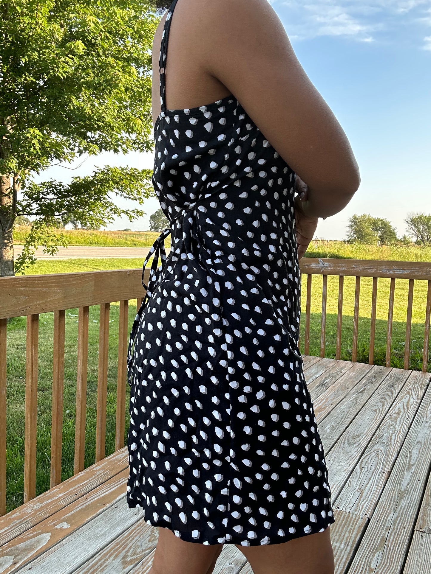 Dotted Slip Dress